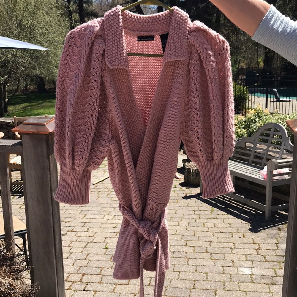 (VS) Pink wrap Sweater